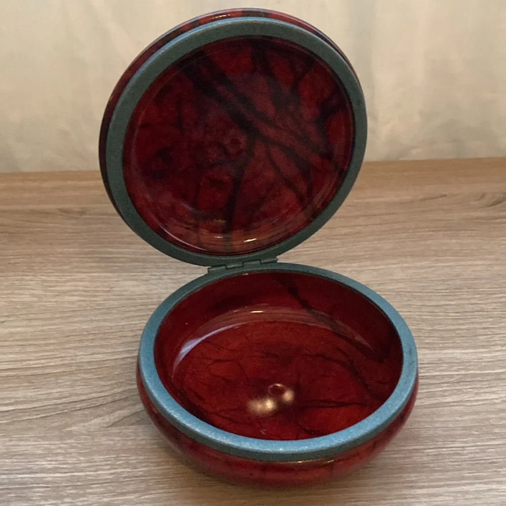 Pier 1 alabaster hand carved Jewelry Box made in Italy